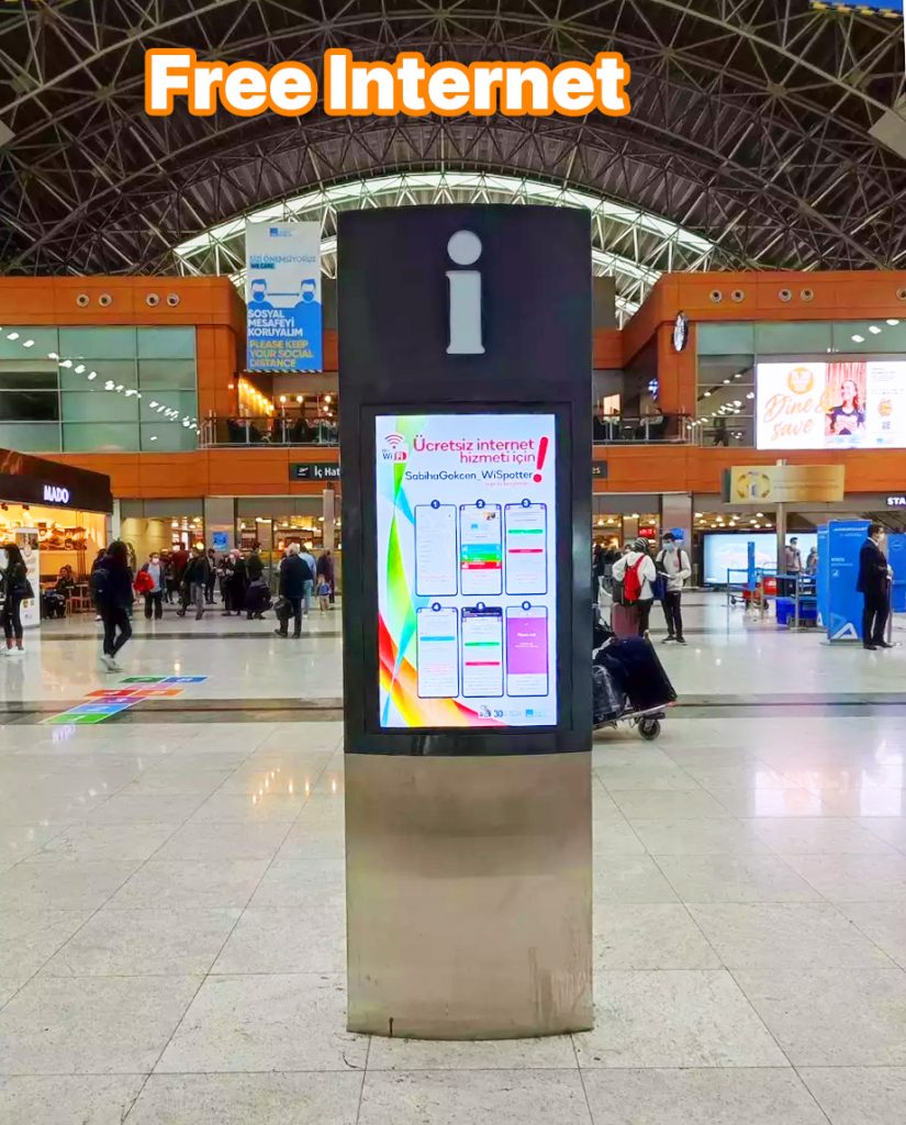 Free Internet at sabiha goccen airport